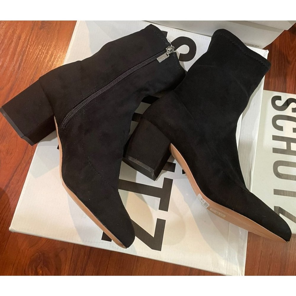 Nib Schutz Lupe Stretch Learher Bootie In Sand Sz… - image 1